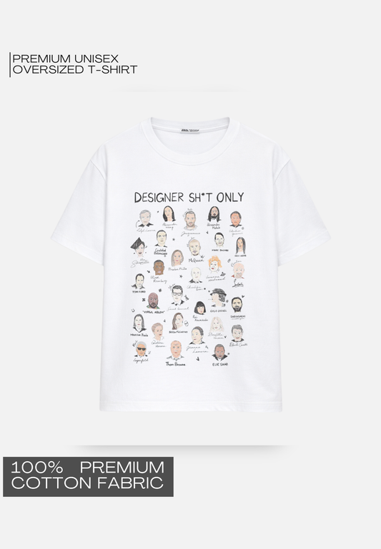 Designers' Tee - Unisex Oversized Tee - White