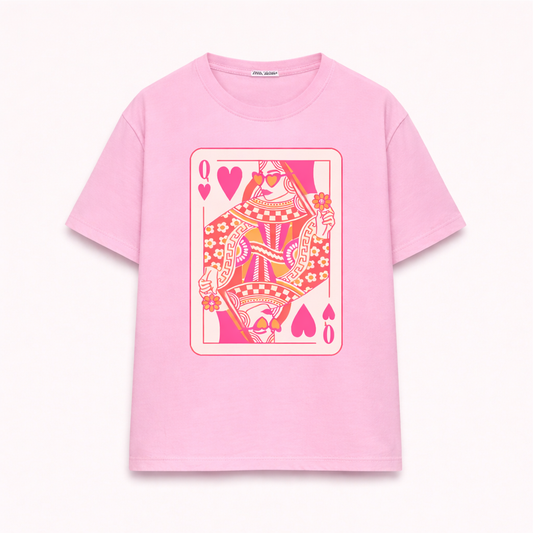 QUEEN OF HEARTS OVERSIZED T-SHIRT