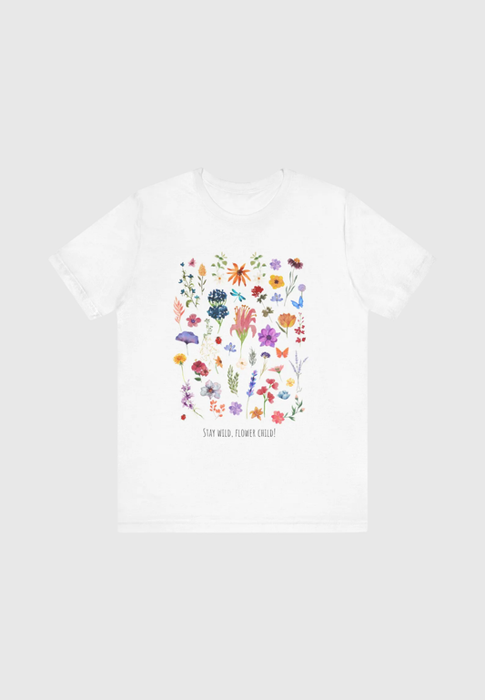 STAY WILD FLOWER CHILD T-SHIRT White