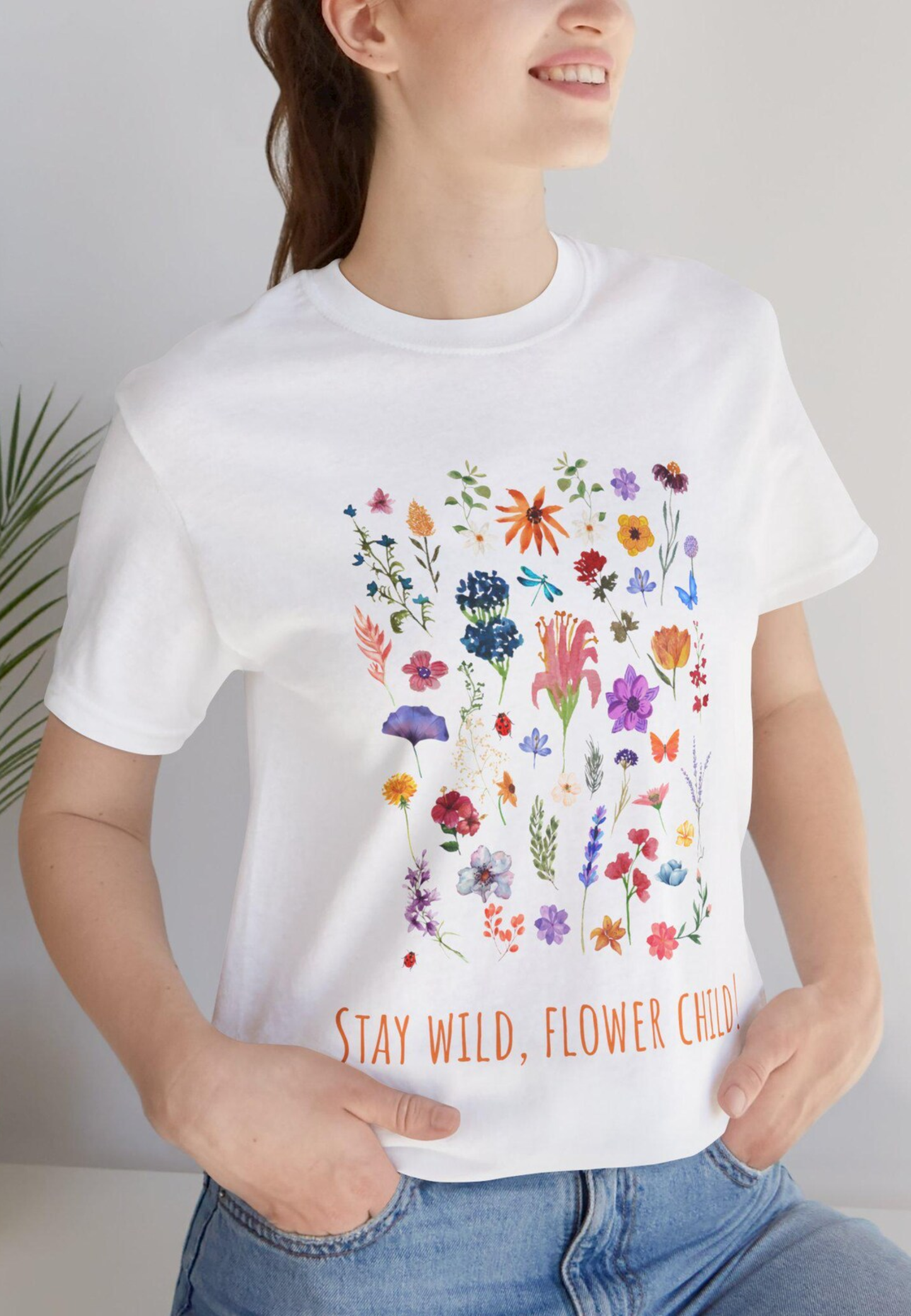 STAY WILD FLOWER CHILD T-SHIRT White
