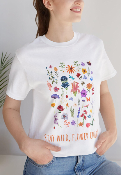 STAY WILD FLOWER CHILD T-SHIRT White