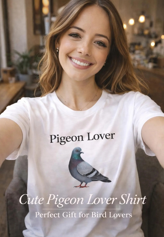Pigeon Lover Minimalist Bird Graphic  Canvas Cotton - Premium Unisex T-Shirt