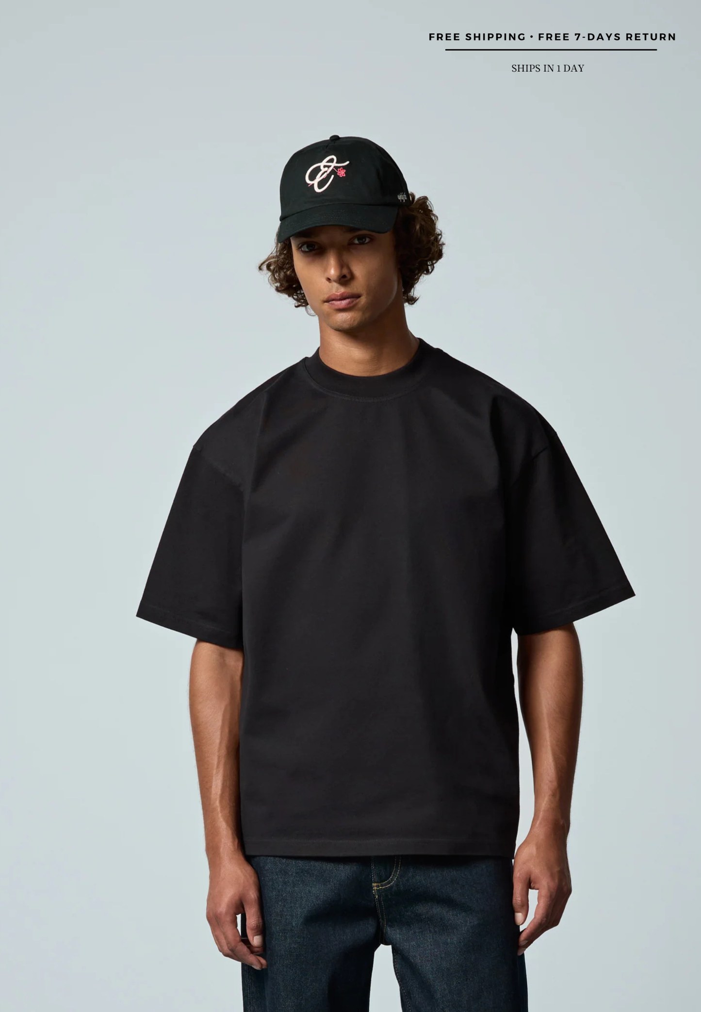 PLAIN BOLD BLACK 240 GSM - OVERSIZED T-SHIRT