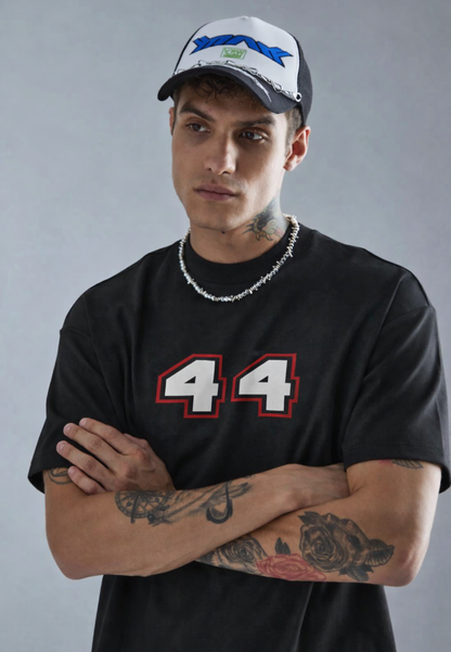 F1 EDITION - LEWIS HAMILTON BLACK UNISEX TERRY OVERSIZED T-SHIRT