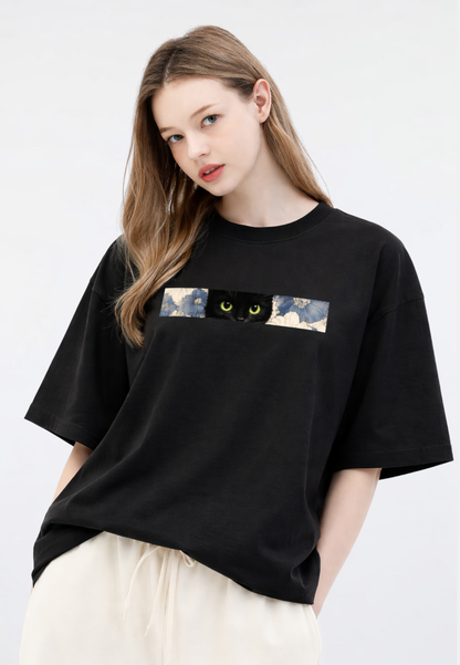 BLOSSOM CAT - OVERSIZED T-SHIRT FOR GIRLS