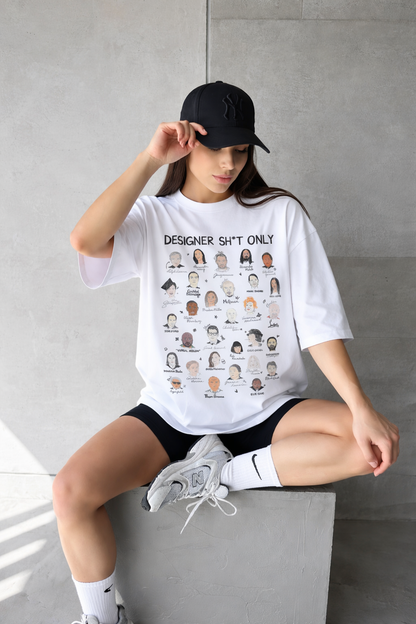 Designers' Tee - Unisex Oversized Tee - White