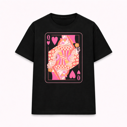 QUEEN OF HEARTS OVERSIZED T-SHIRT