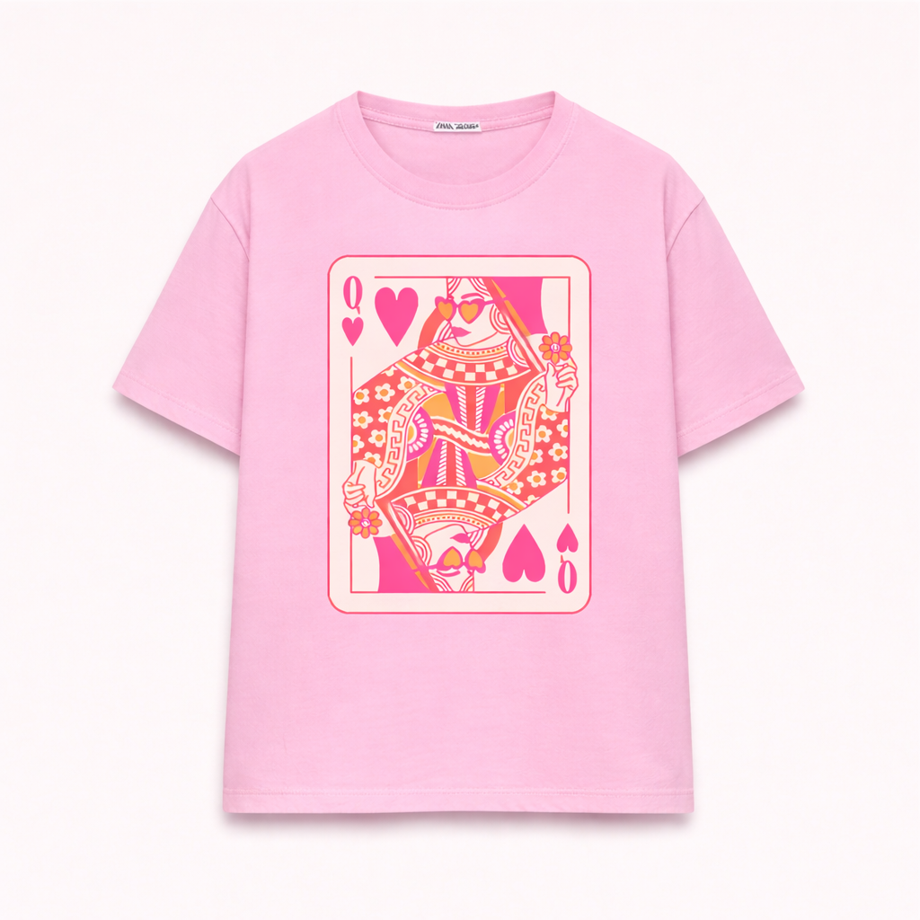 QUEEN OF HEARTS OVERSIZED T-SHIRT