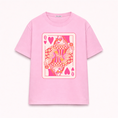 QUEEN OF HEARTS OVERSIZED T-SHIRT