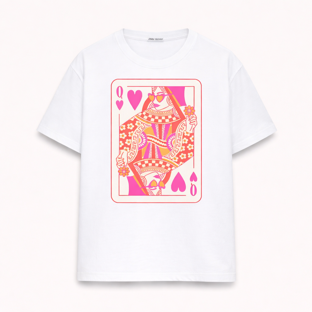 QUEEN OF HEARTS OVERSIZED T-SHIRT