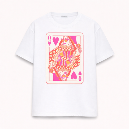 QUEEN OF HEARTS OVERSIZED T-SHIRT