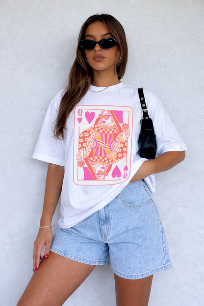 QUEEN OF HEARTS OVERSIZED T-SHIRT