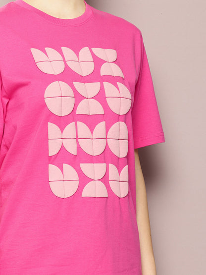 Graphic Printed Relaxed Fit Pure Cotton T-shirt